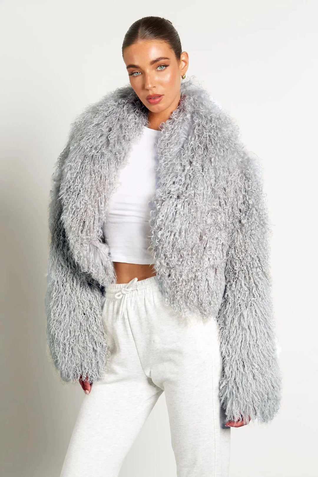 Women's Teddy-Style Coat with Long Sleeves