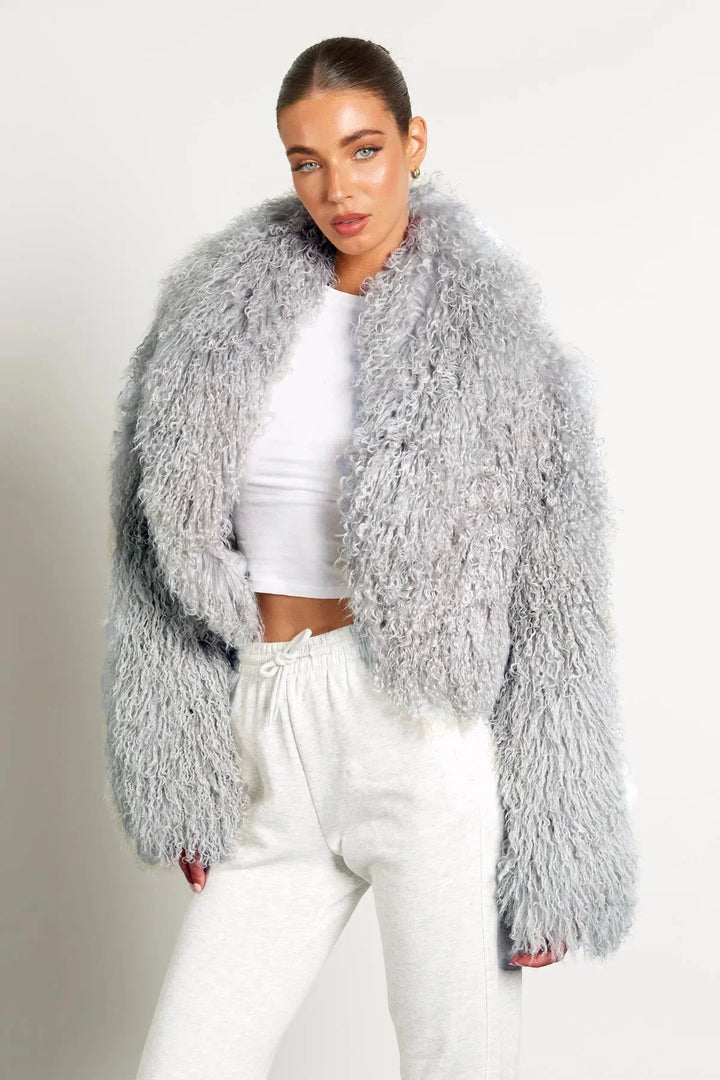 Women's Teddy-Style Coat with Long Sleeves