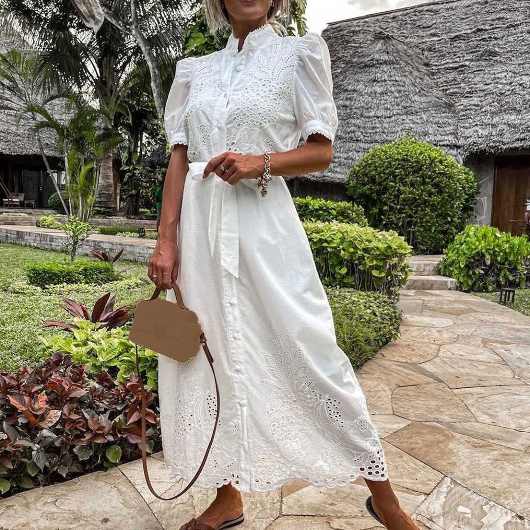 Embroidered Long Dress - Bella