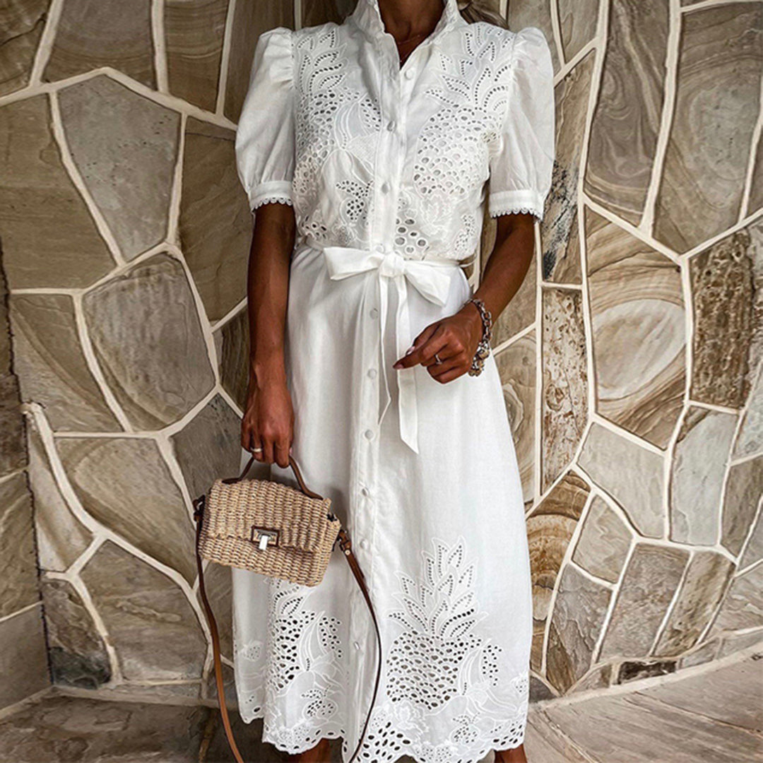 Embroidered Long Dress - Bella