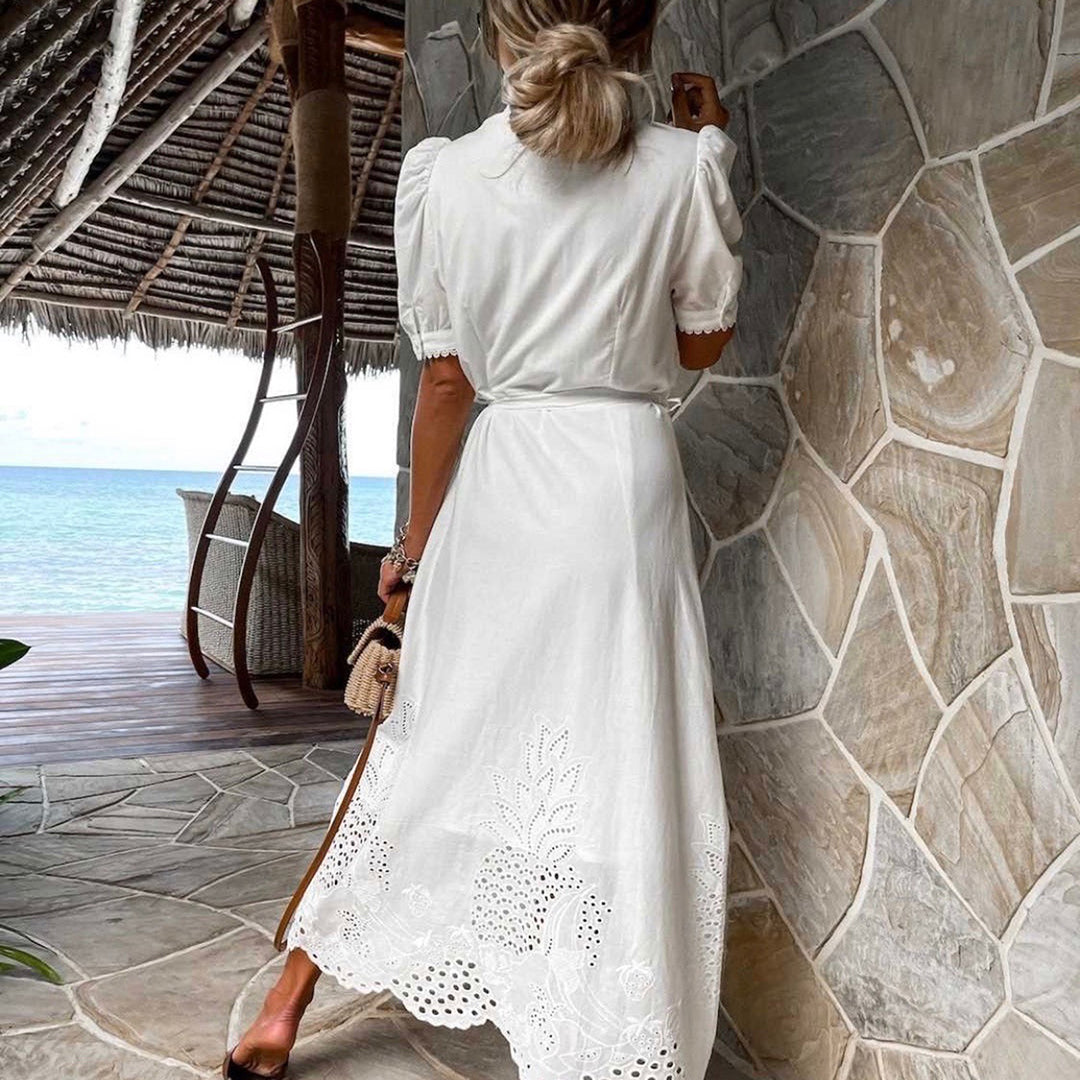Embroidered Long Dress - Bella