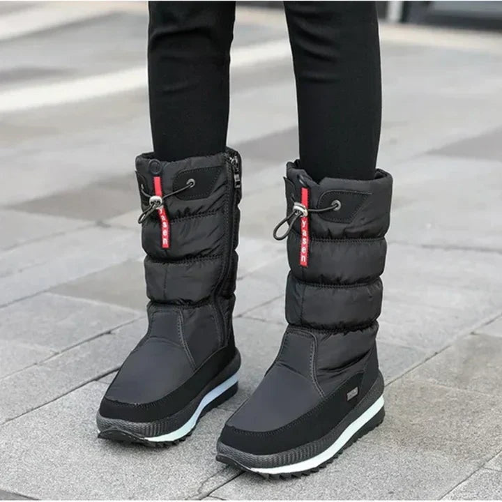 Nahia | Padded Waterproof Women's Winter Boots with a Tall Shaft