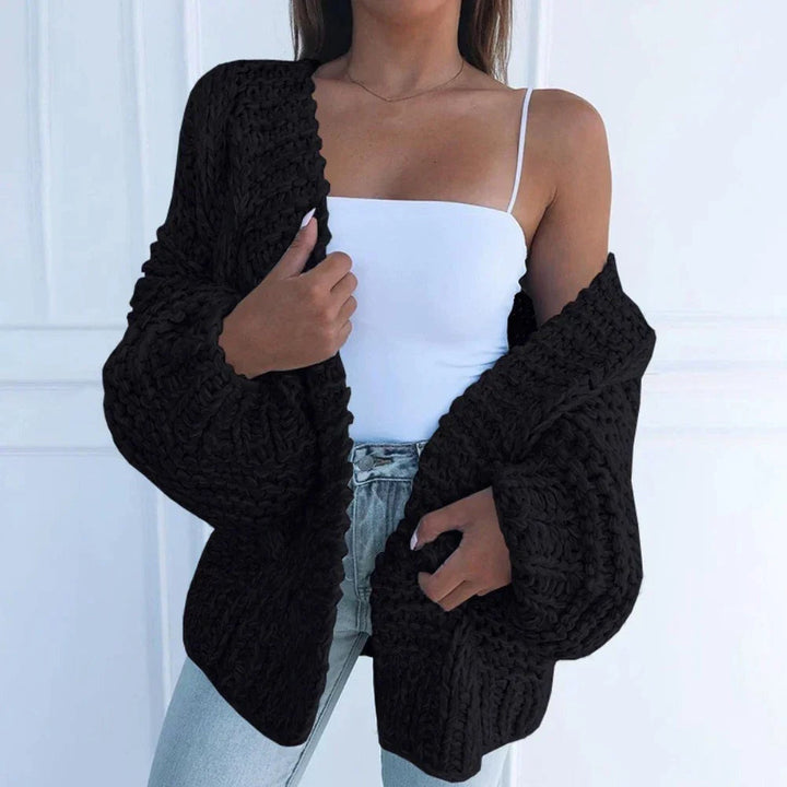 Nuria | Women's Oversized Chunky Knit Long-Sleeve Cardigan
