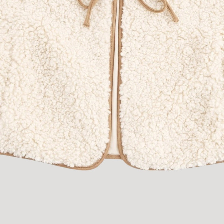 Nuria | Women's Sherpa Vest with Front Ties