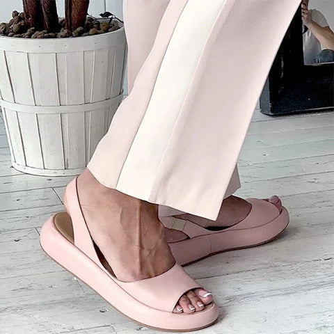 Chic Women's Comfort Sandals with Low Heel – Alana