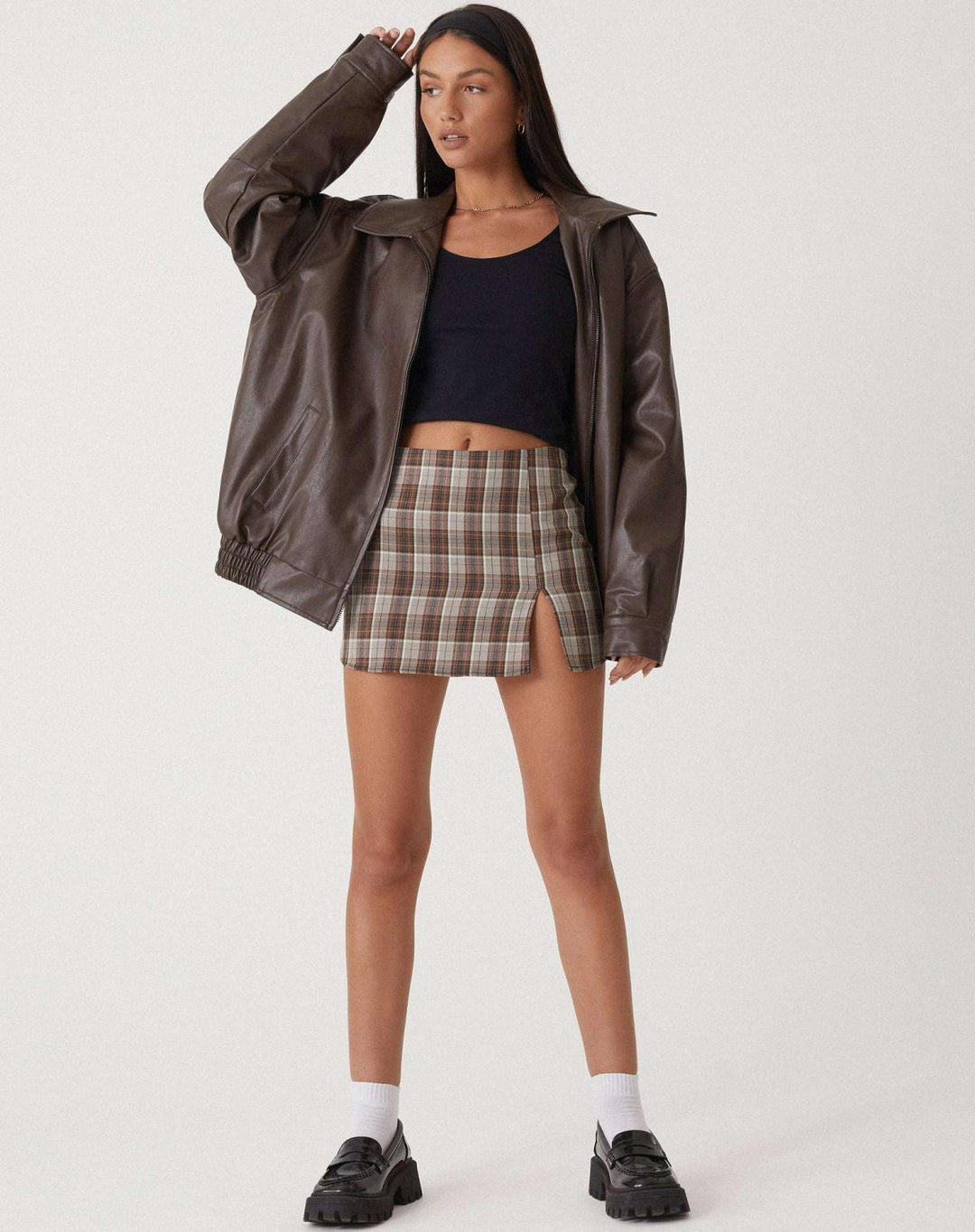 Relaxed Fit Leather Jacket for Women – Mia