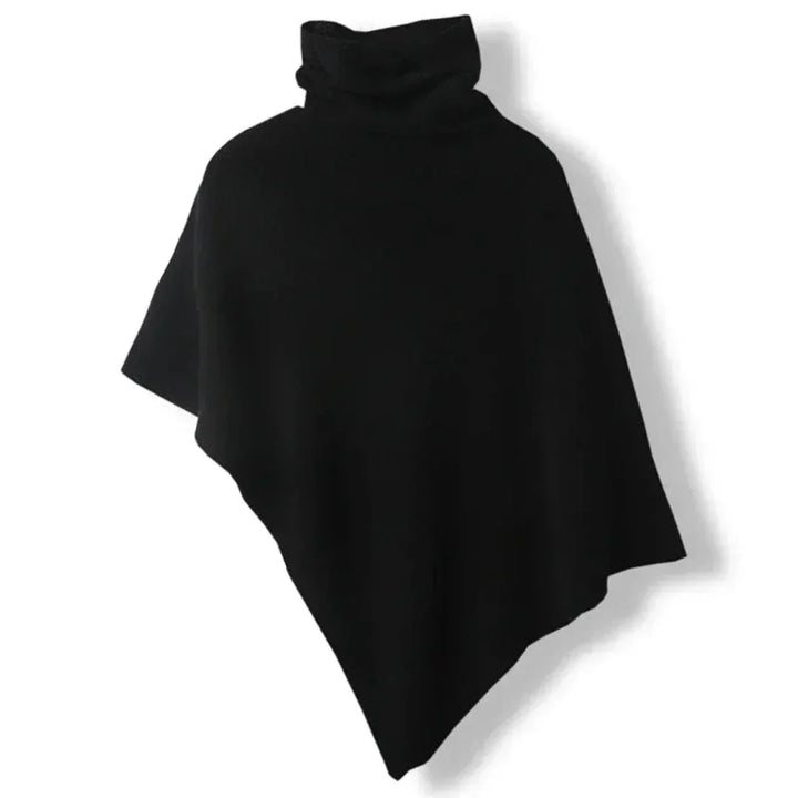 Elegant poncho for women with asymmetrical cut