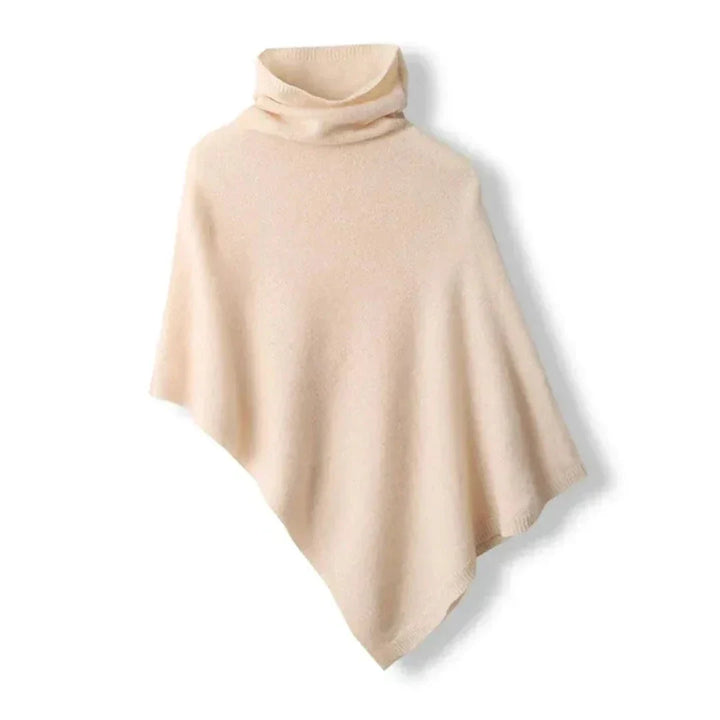 Elegant poncho for women with asymmetrical cut