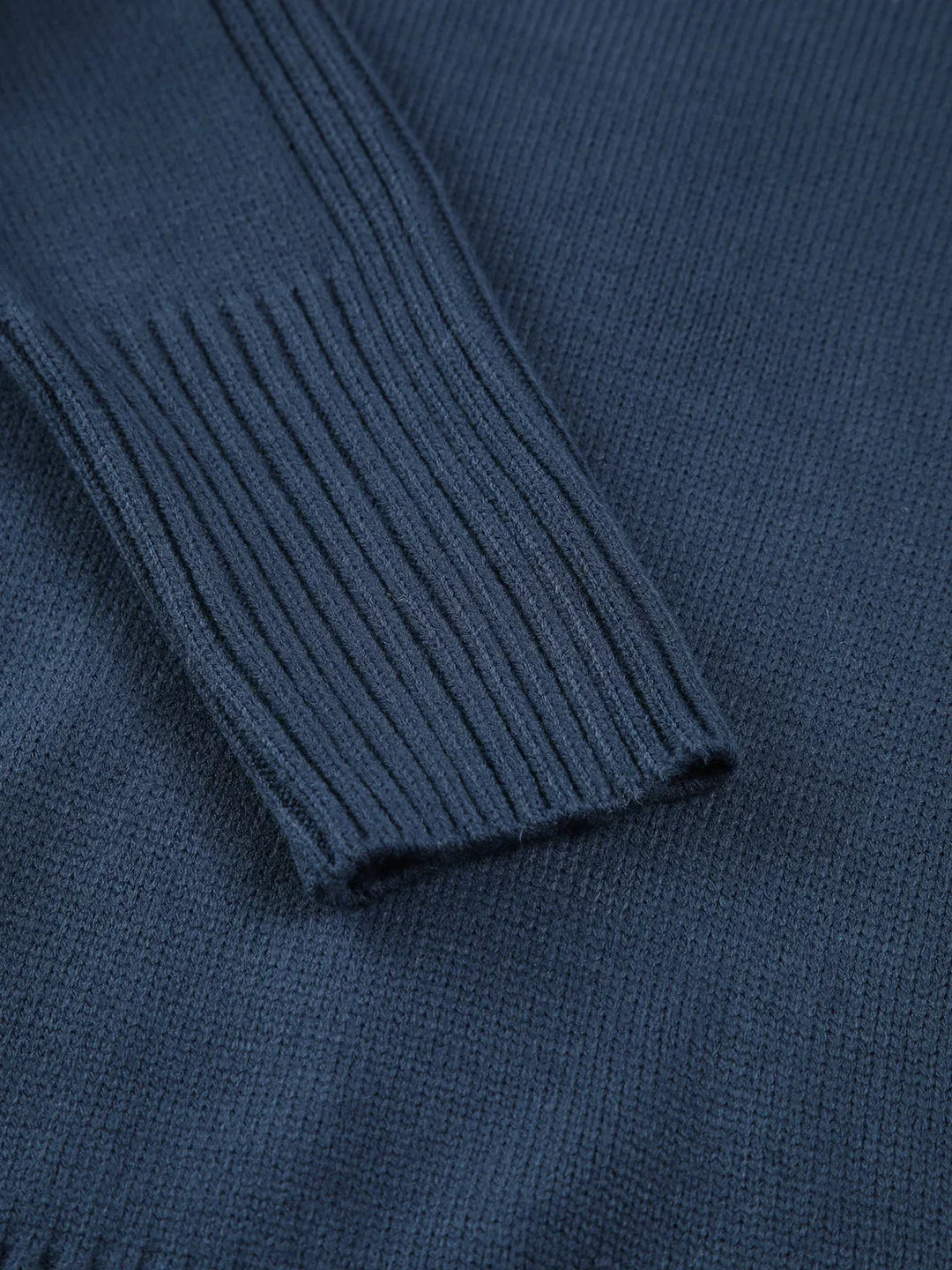 Ribbed Turtleneck Sweater for Women with Long Sleeves