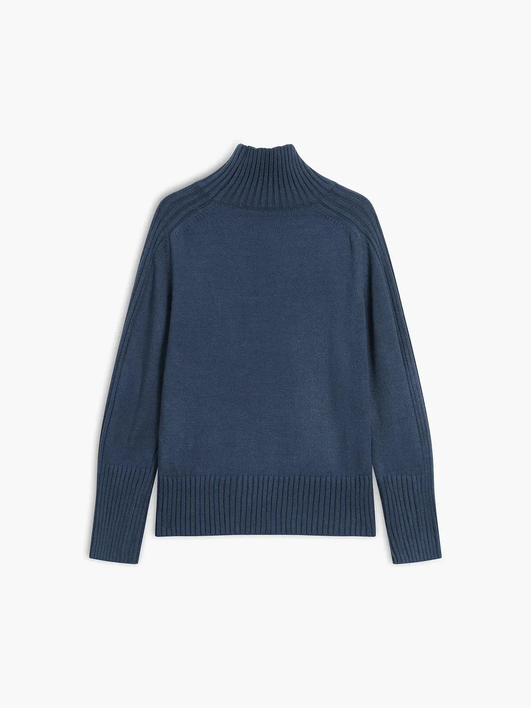 Ribbed Turtleneck Sweater for Women with Long Sleeves