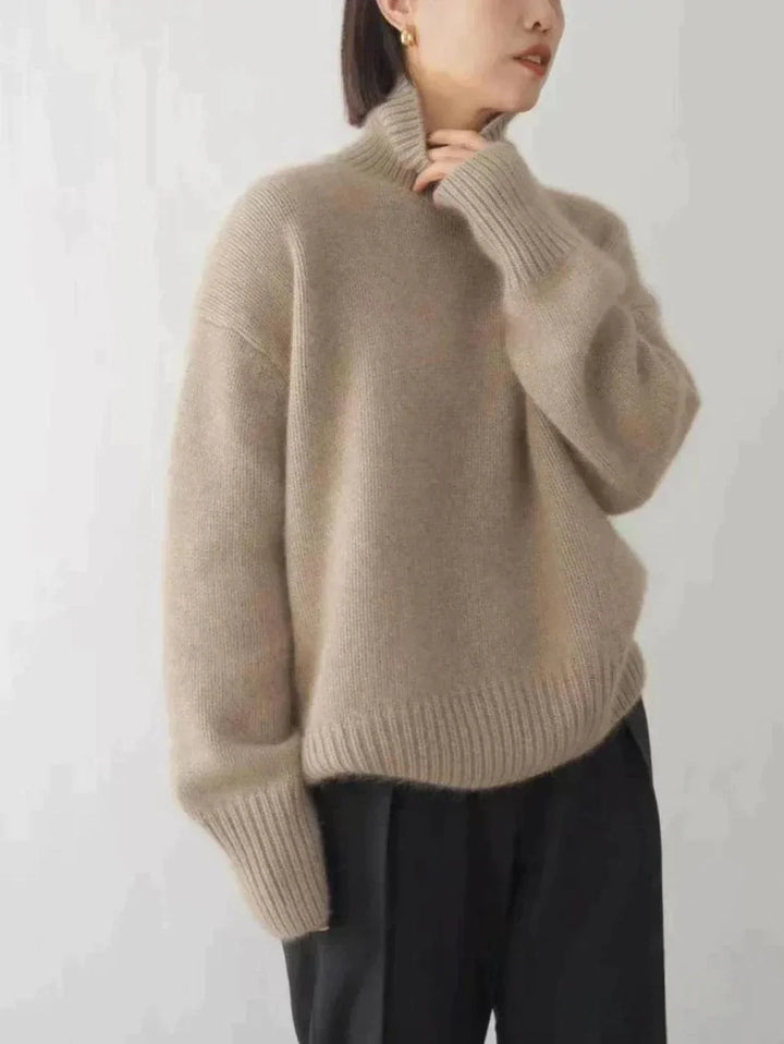 Soft and comfortable women's turtleneck sweater