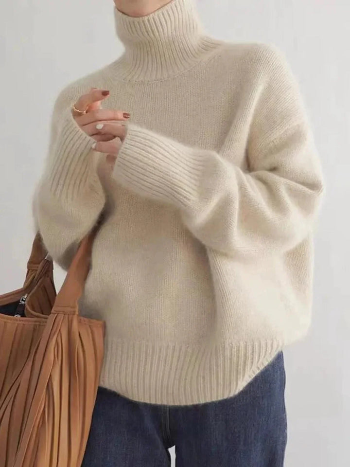 Soft and comfortable women's turtleneck sweater