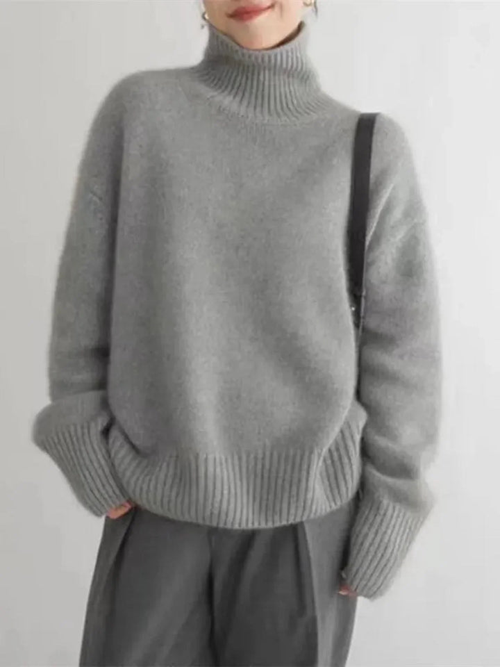 Soft and comfortable women's turtleneck sweater