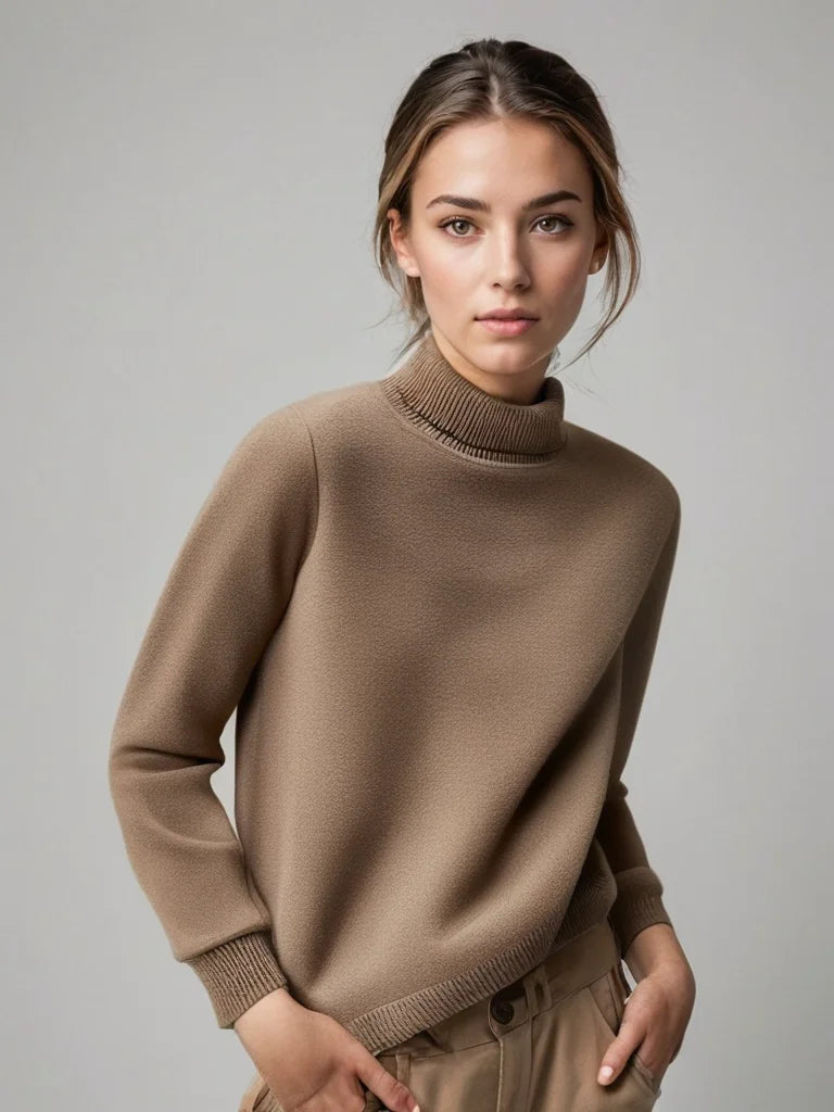 Women's Turtleneck Sweater in Soft Knit