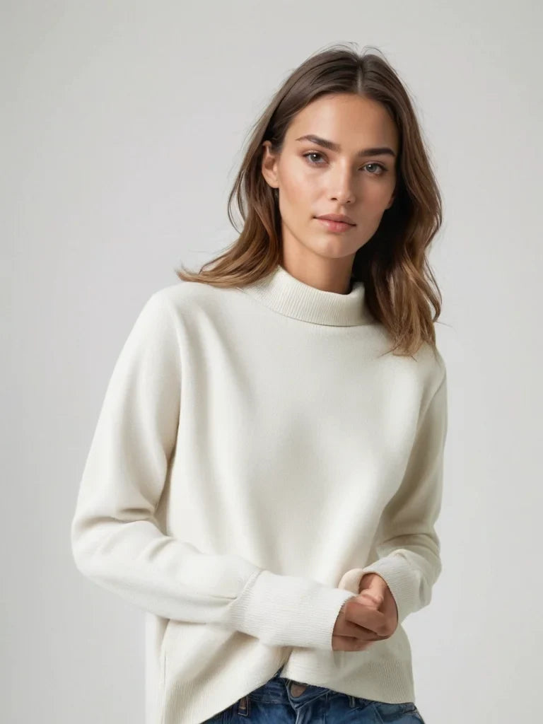 Women's Turtleneck Sweater in Soft Knit