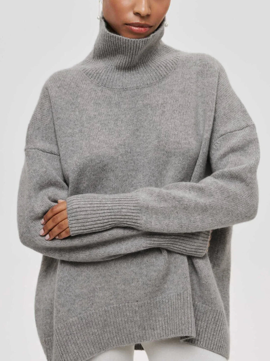 Oversized Women's Turtleneck Sweater, Comfortable