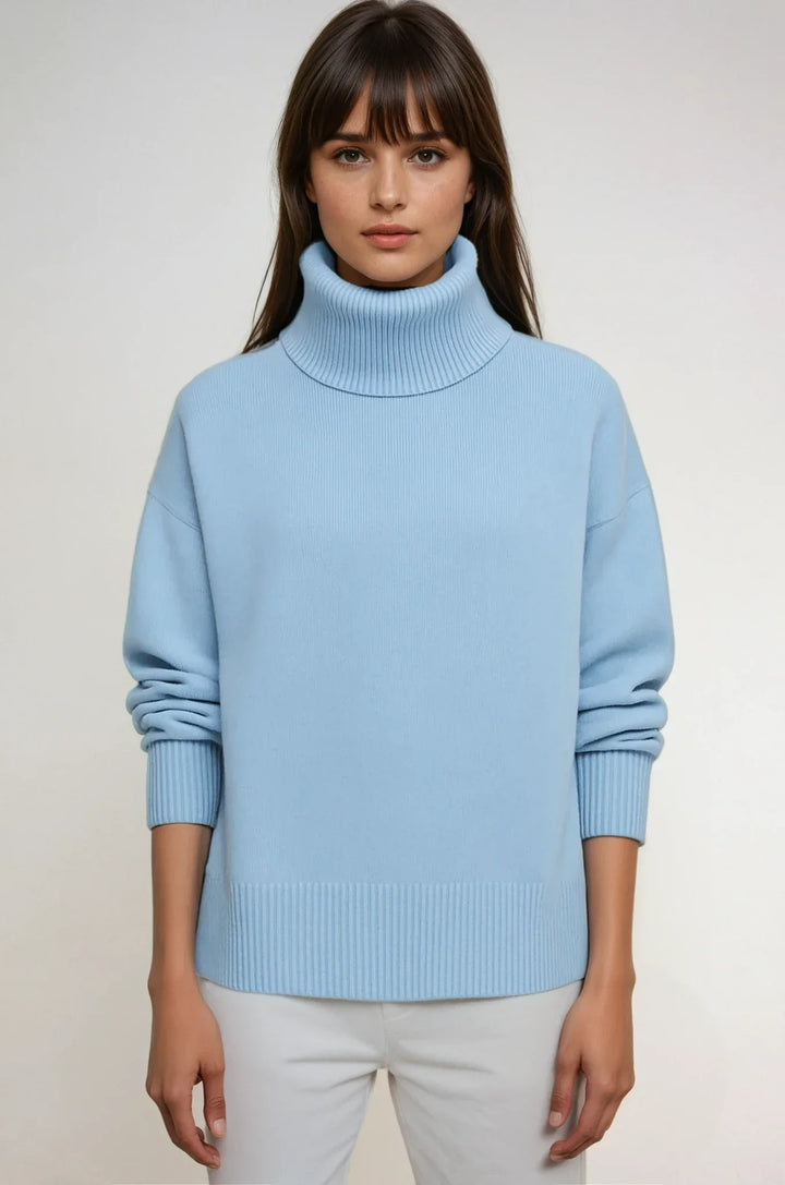Oversized Women's Turtleneck Sweater, Comfortable