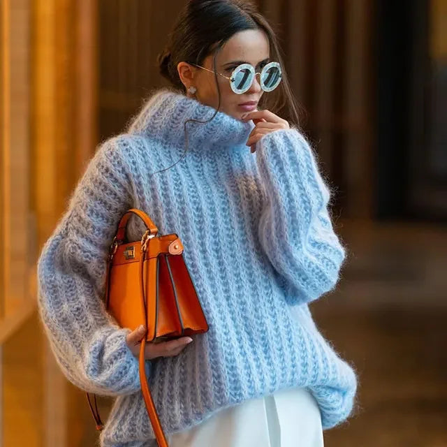 Women's Turtleneck Sweater, Casual Mid-Season Style