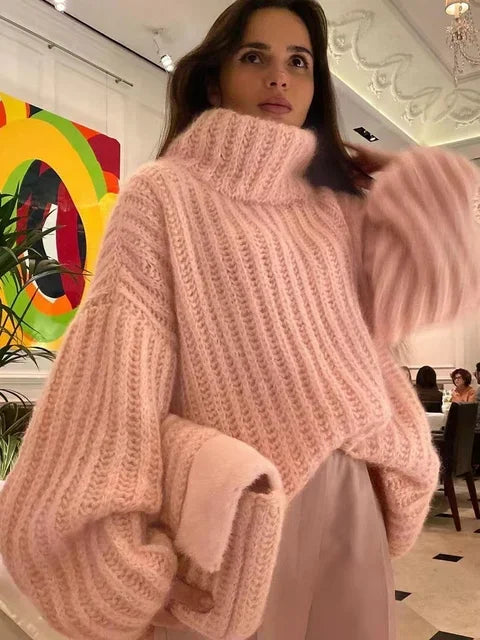 Women's Turtleneck Sweater, Casual Mid-Season Style