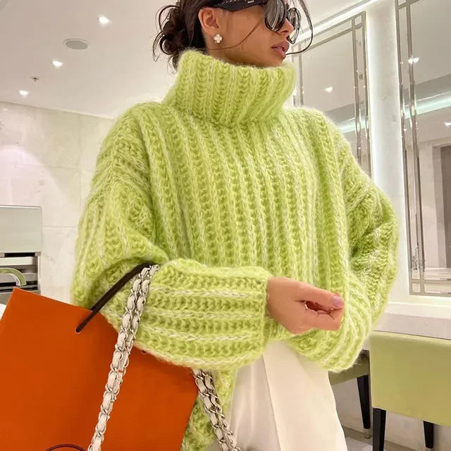 Women's Turtleneck Sweater, Casual Mid-Season Style