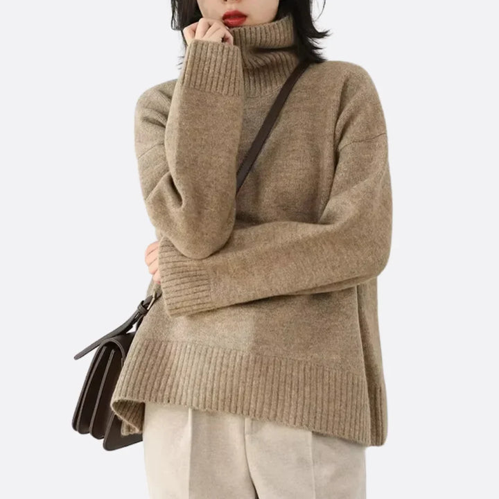Oversized Women's Turtleneck Sweater, Comfortable