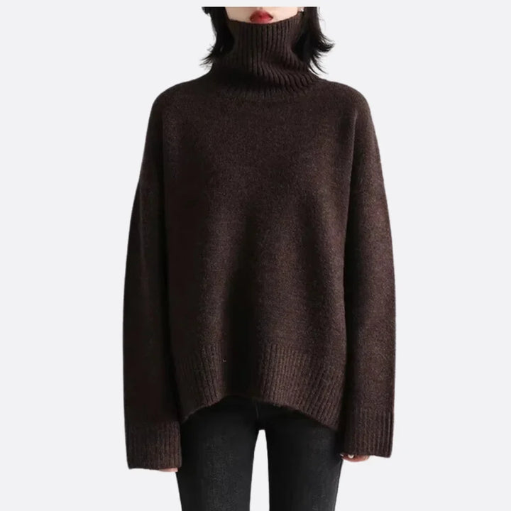 Oversized Women's Turtleneck Sweater, Comfortable