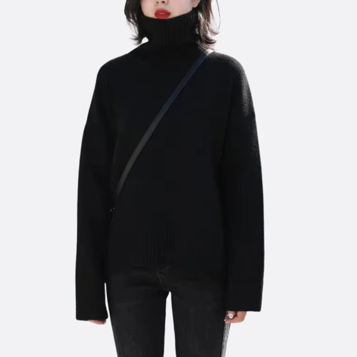 Oversized Women's Turtleneck Sweater, Comfortable