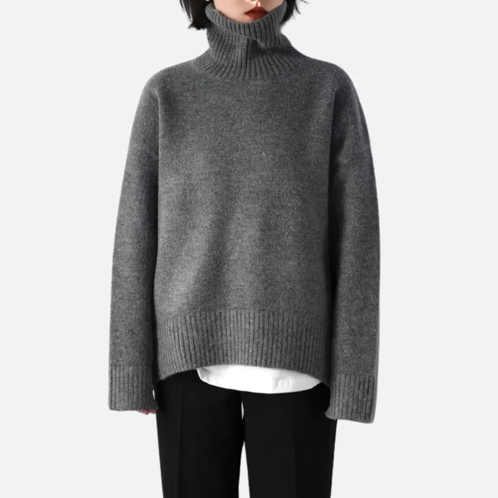 Oversized Women's Turtleneck Sweater, Comfortable