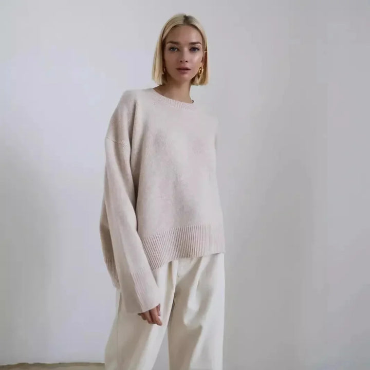Women's long-sleeve crew-neck sweater