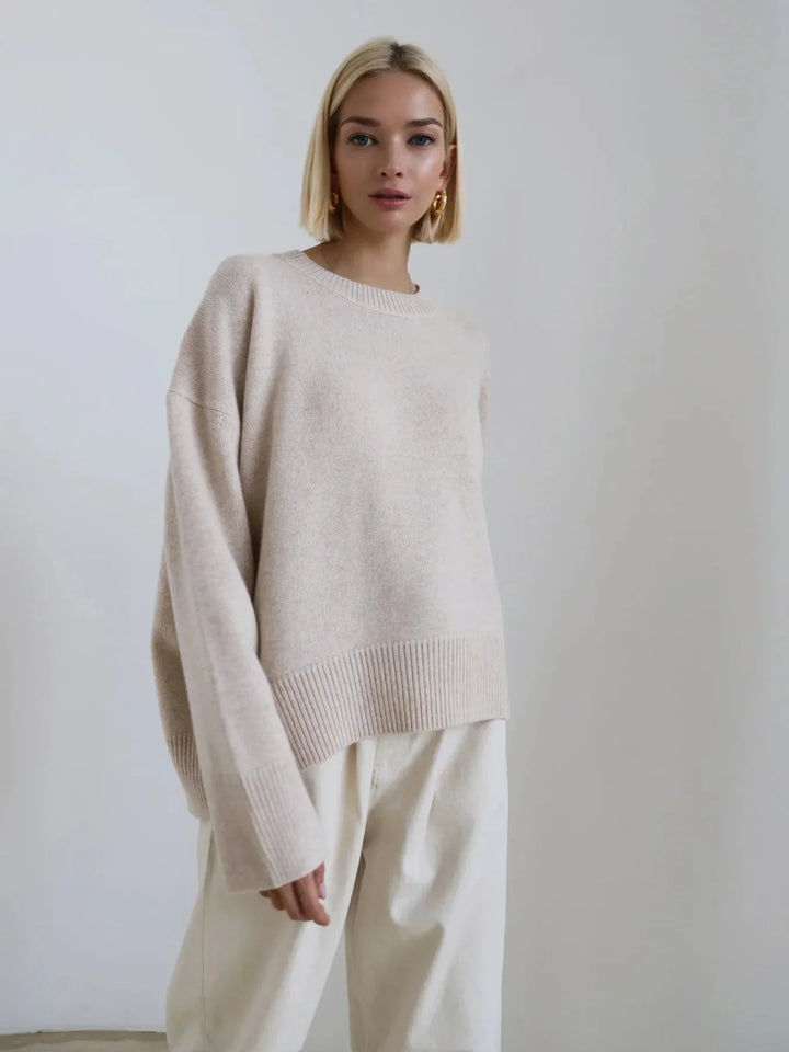 Women's long-sleeve crew-neck sweater