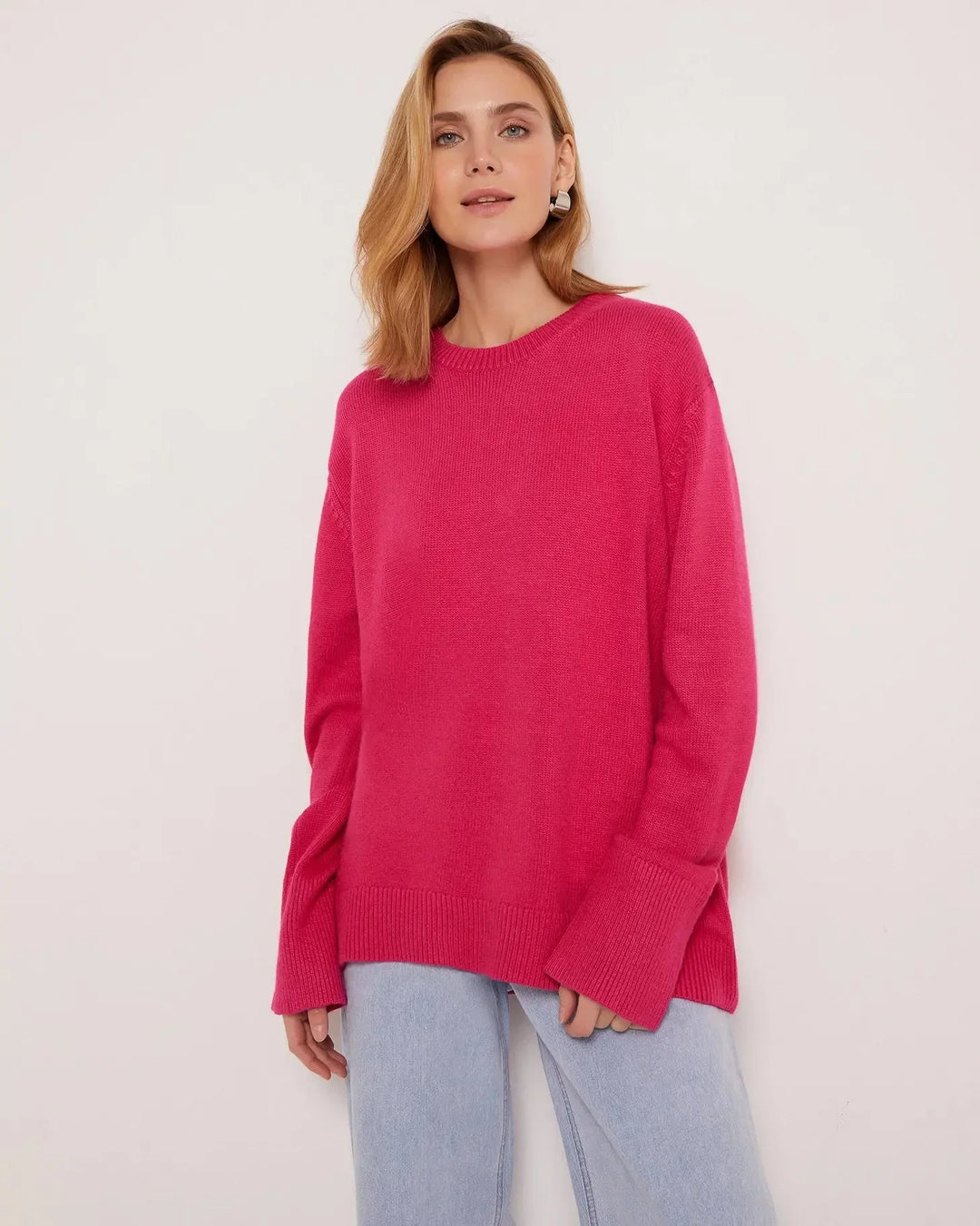 Women's long-sleeve crew-neck sweater