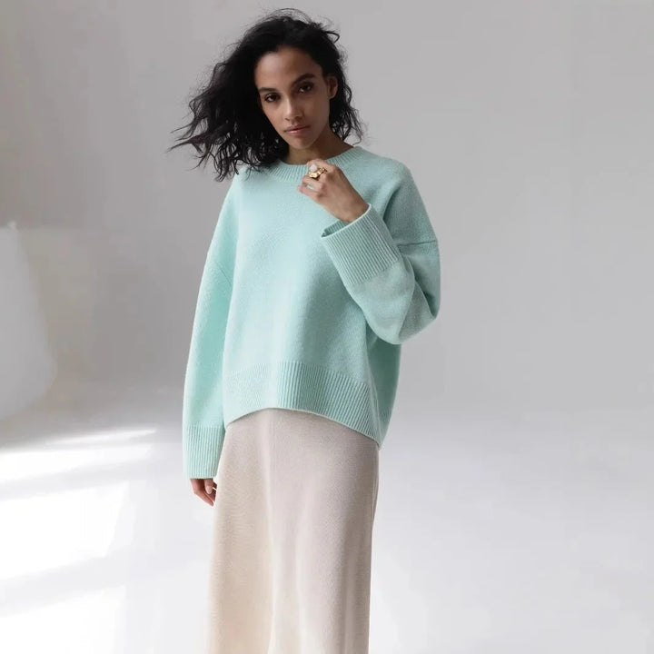Women's long-sleeve crew-neck sweater