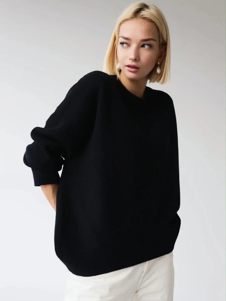 Women's long-sleeve crew-neck sweater