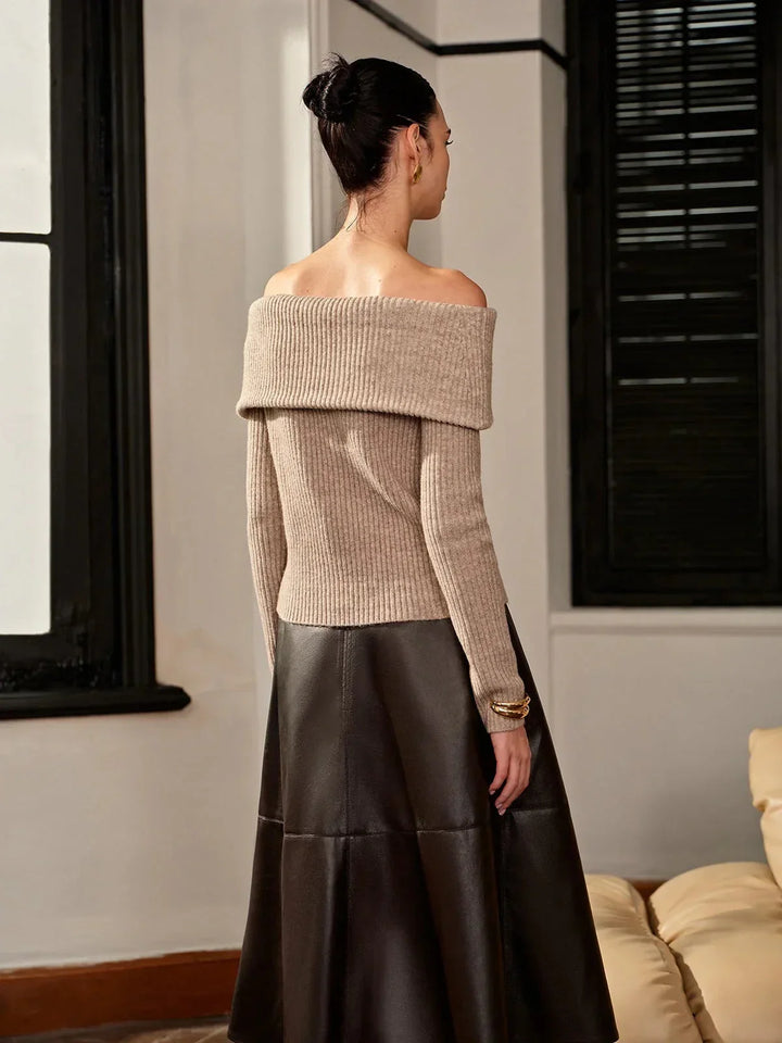 Women's off-the-shoulder Sweater, chic and elegant