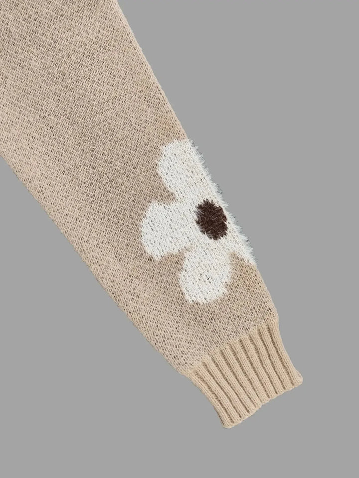 Women's Floral Crew-Neck Sweater