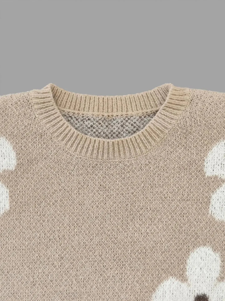 Women's Floral Crew-Neck Sweater