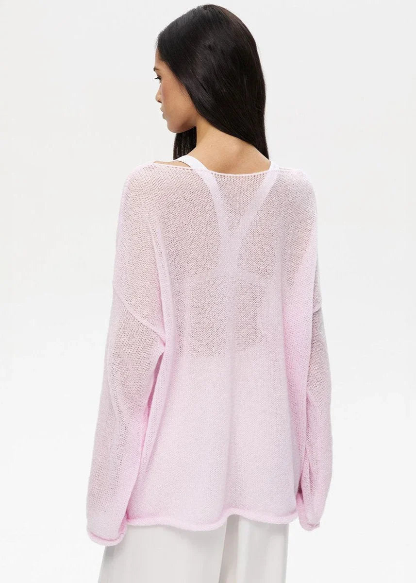 Lightweight women's sweater in sheer knit