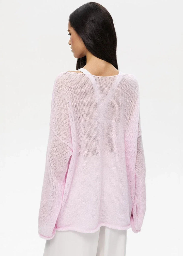 Lightweight women's sweater in sheer knit