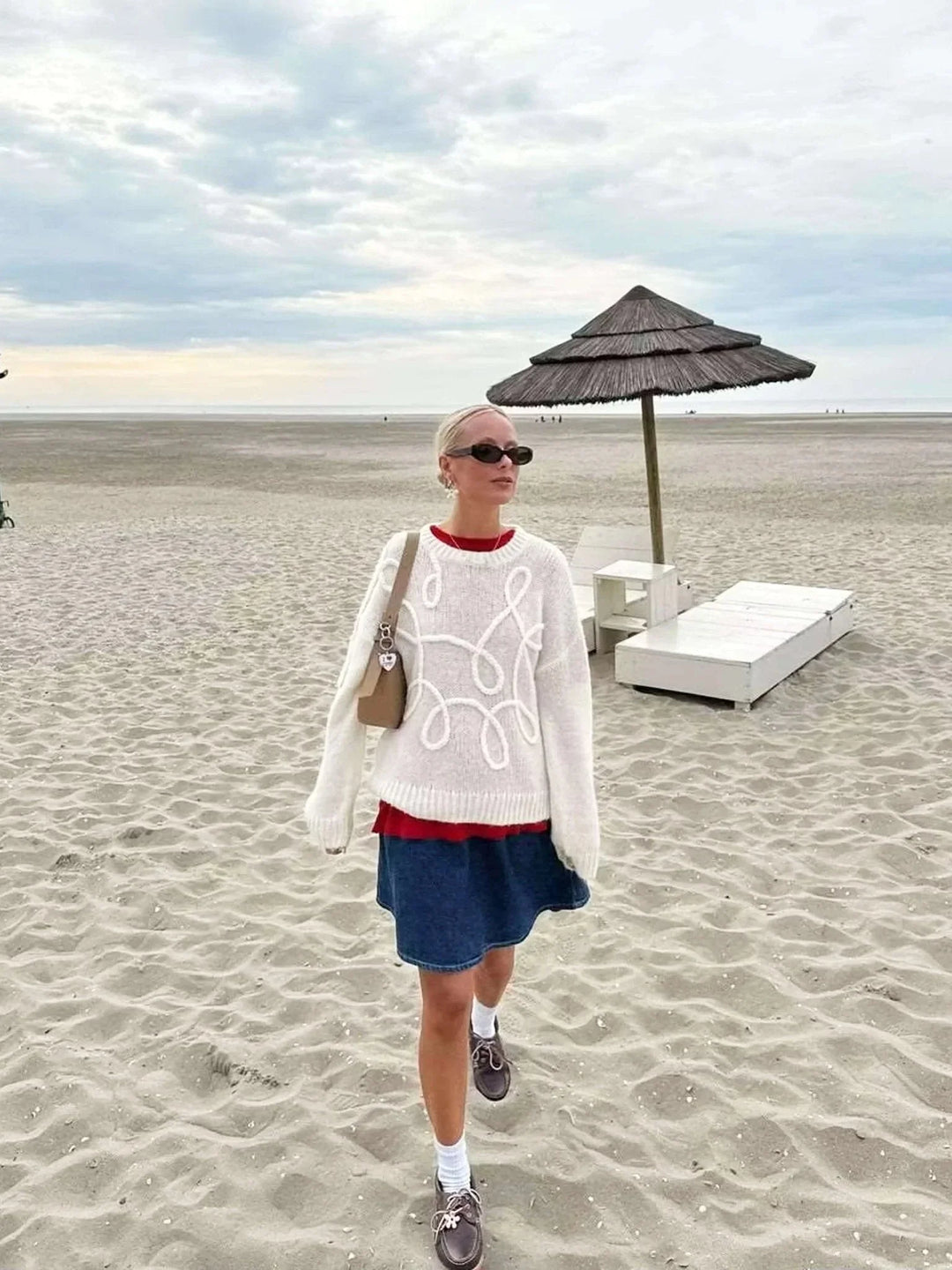 Women's Sweater with modern textured pattern
