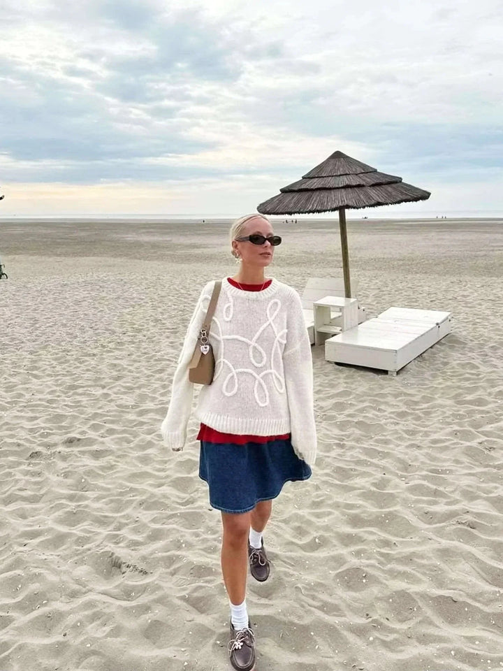 Women's Sweater with modern textured pattern