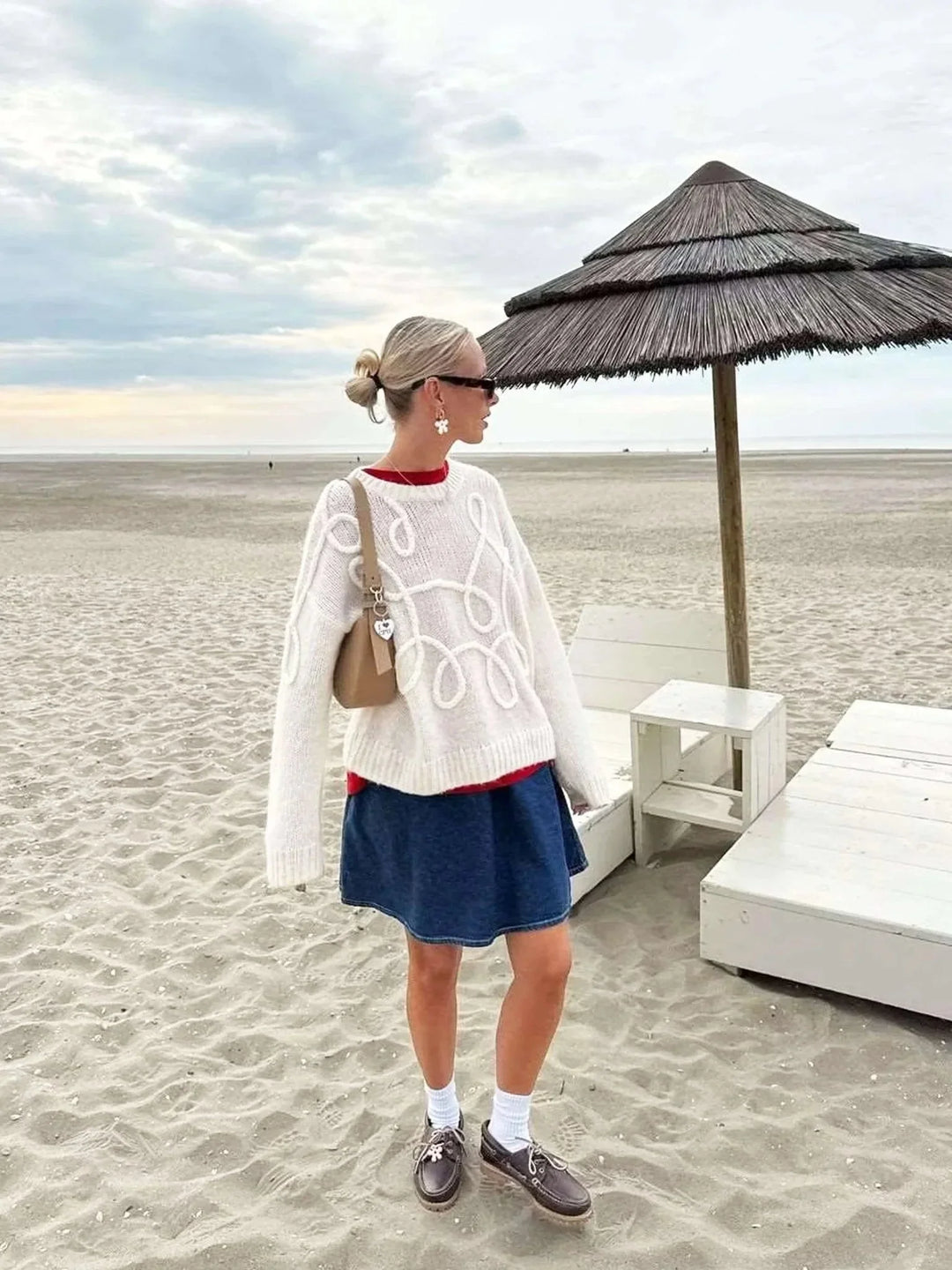 Women's Sweater with modern textured pattern