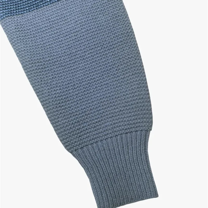 Tricolor Women's Patchwork-Knit Sweater