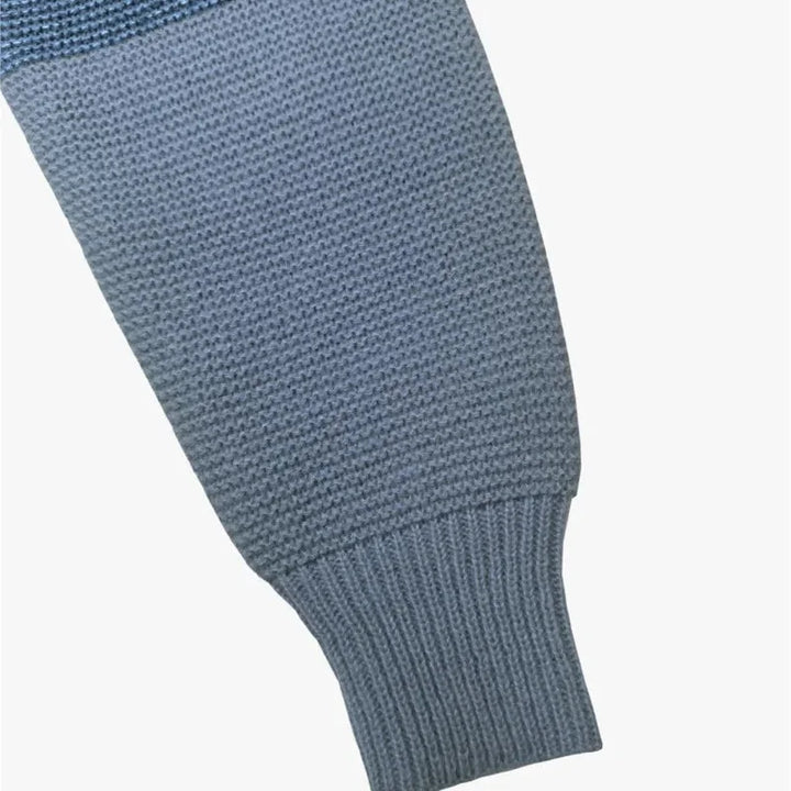 Tricolor Women's Patchwork-Knit Sweater