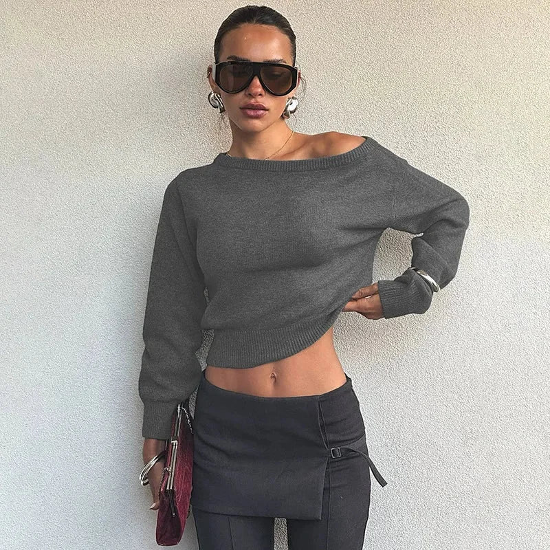 One-Shoulder Sweater for Women in Casual Style