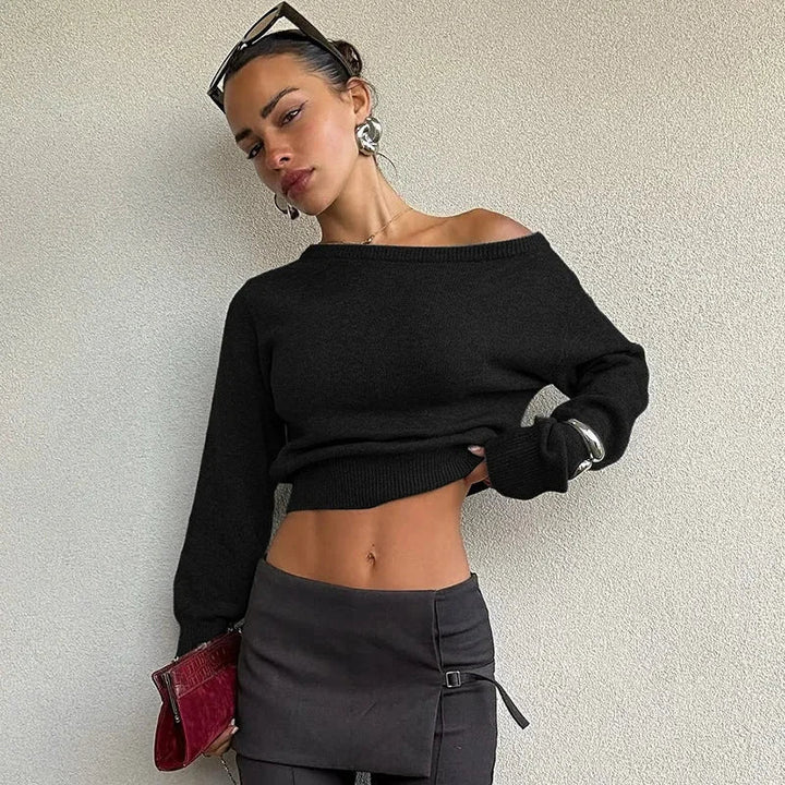 One-Shoulder Sweater for Women in Casual Style