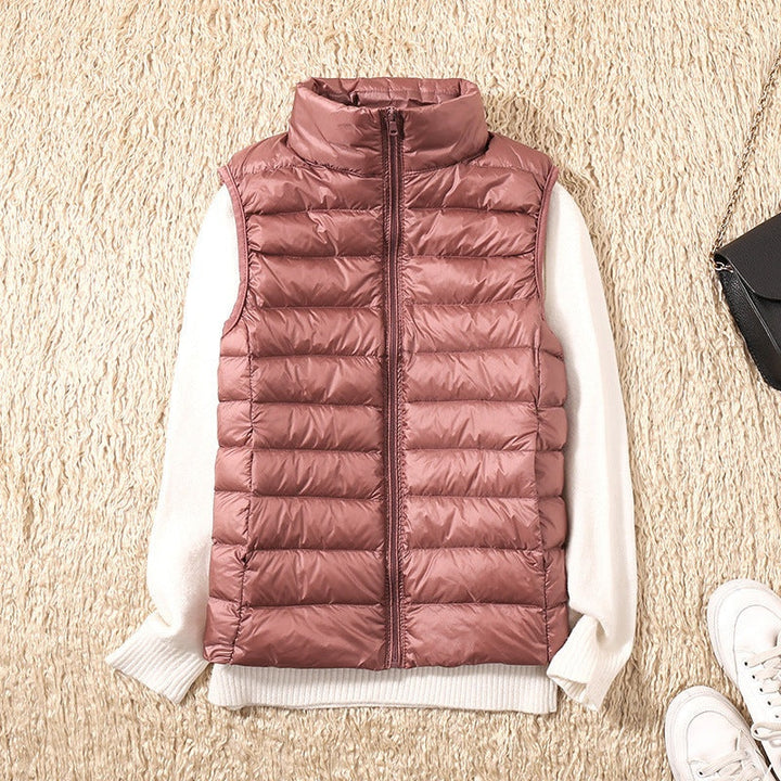 Rebeca | Women's Padded Down Vest with High Collar and Zipper