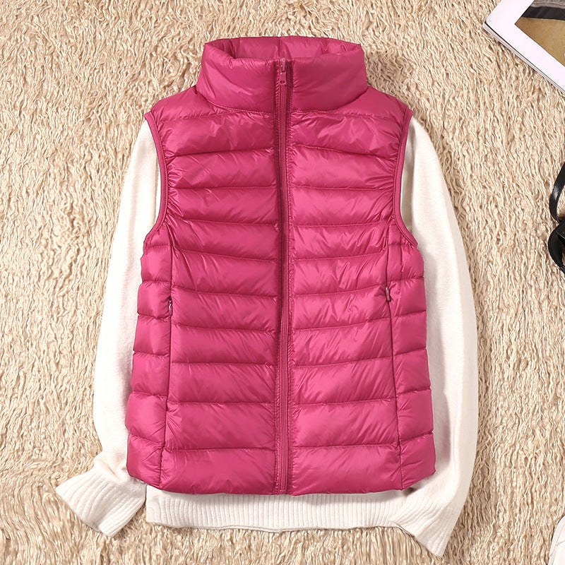 Rebeca | Women's Padded Down Vest with High Collar and Zipper