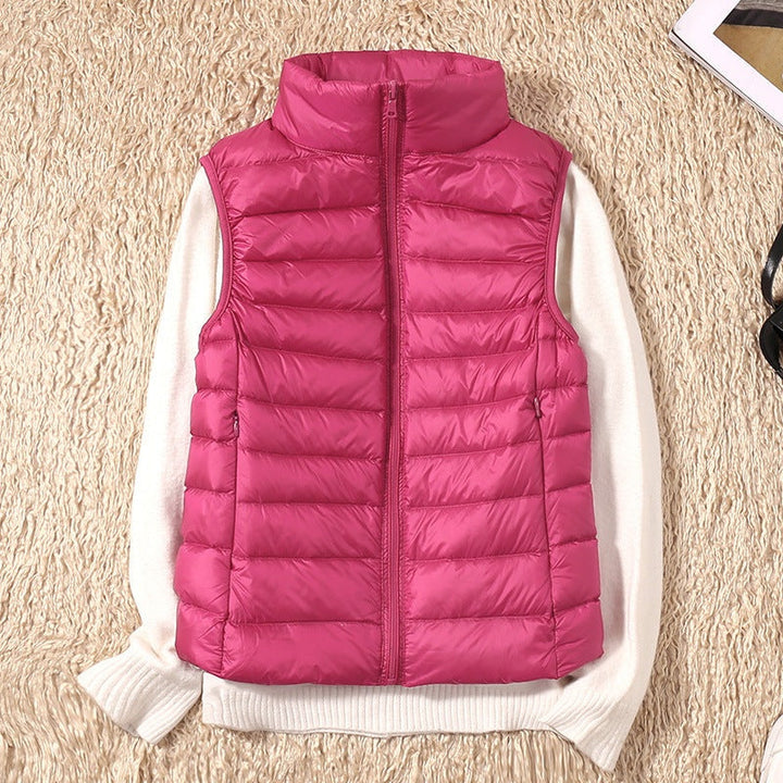 Rebeca | Women's Padded Down Vest with High Collar and Zipper