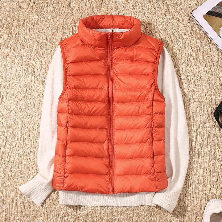 Rebeca | Women's Padded Down Vest with High Collar and Zipper