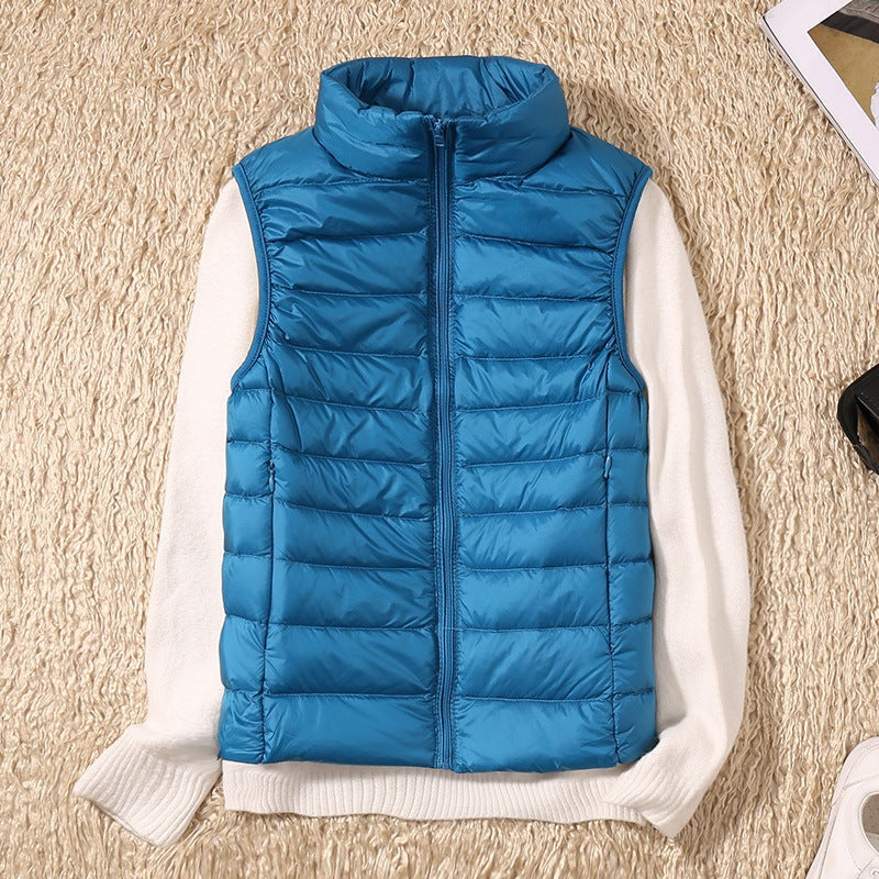 Rebeca | Women's Padded Down Vest with High Collar and Zipper